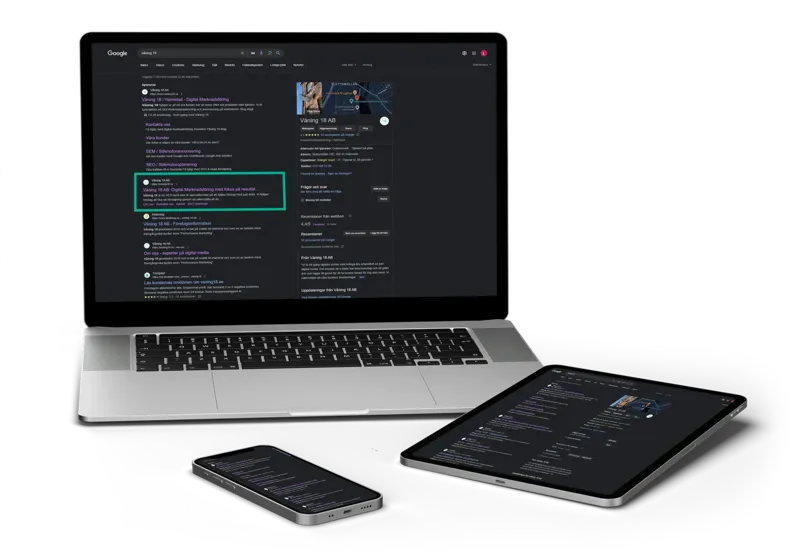 Google Ads sökresultat
